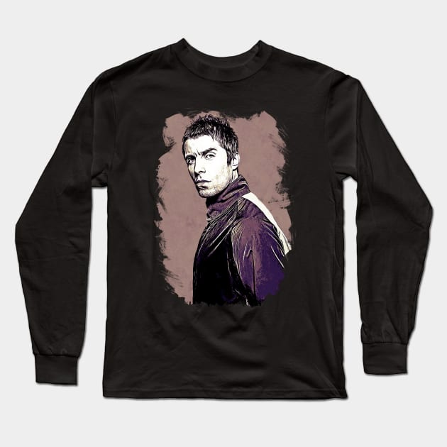 Liam Gallagher Vexel Artwork Long Sleeve T-Shirt by Rezronauth